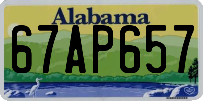 AL license plate 67AP657