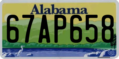 AL license plate 67AP658