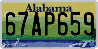 AL license plate 67AP659