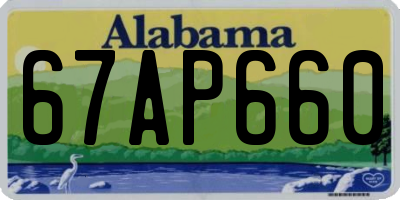 AL license plate 67AP660