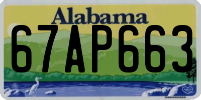 AL license plate 67AP663