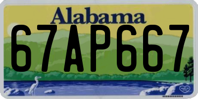 AL license plate 67AP667