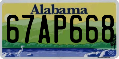AL license plate 67AP668