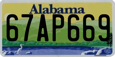 AL license plate 67AP669