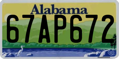 AL license plate 67AP672