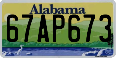 AL license plate 67AP673