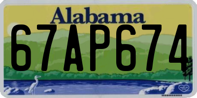 AL license plate 67AP674