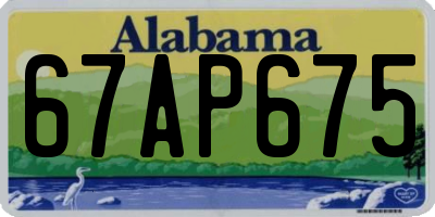 AL license plate 67AP675