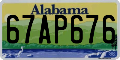 AL license plate 67AP676