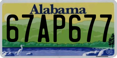 AL license plate 67AP677