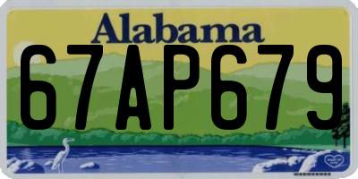 AL license plate 67AP679