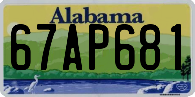 AL license plate 67AP681