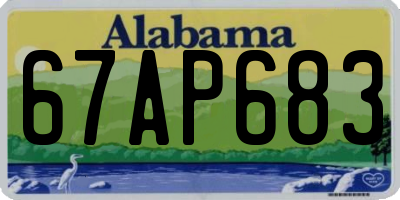 AL license plate 67AP683