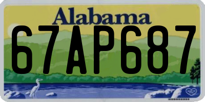 AL license plate 67AP687