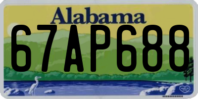AL license plate 67AP688