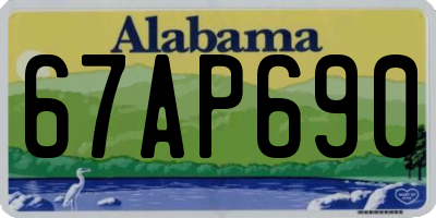 AL license plate 67AP690