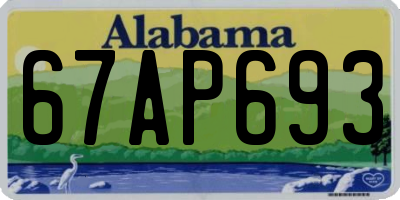 AL license plate 67AP693