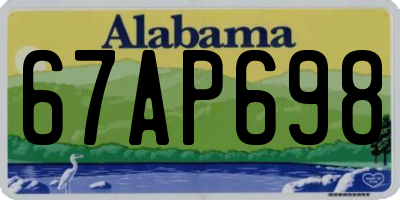 AL license plate 67AP698