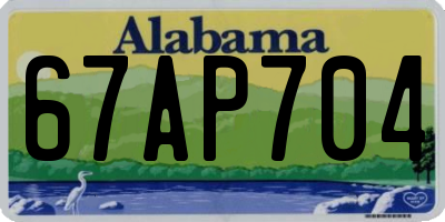 AL license plate 67AP704