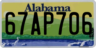 AL license plate 67AP706