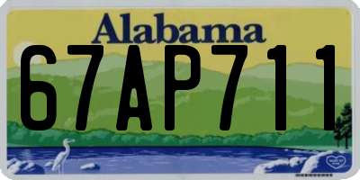 AL license plate 67AP711