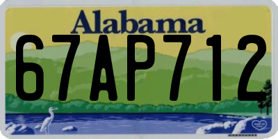 AL license plate 67AP712