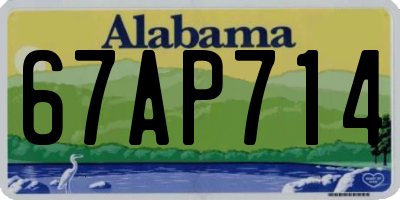 AL license plate 67AP714