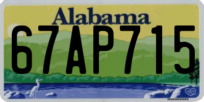 AL license plate 67AP715