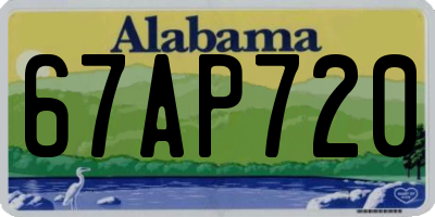 AL license plate 67AP720