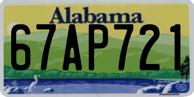 AL license plate 67AP721