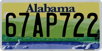 AL license plate 67AP722