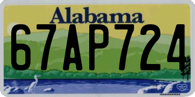 AL license plate 67AP724