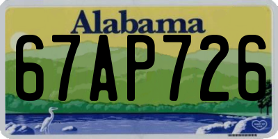 AL license plate 67AP726