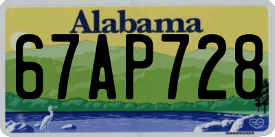 AL license plate 67AP728