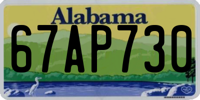 AL license plate 67AP730