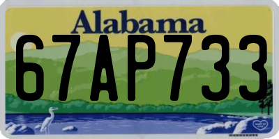 AL license plate 67AP733