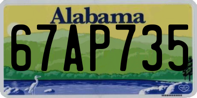 AL license plate 67AP735