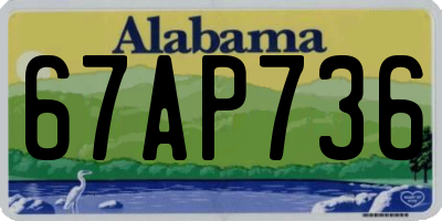 AL license plate 67AP736