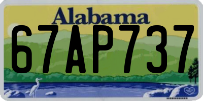 AL license plate 67AP737