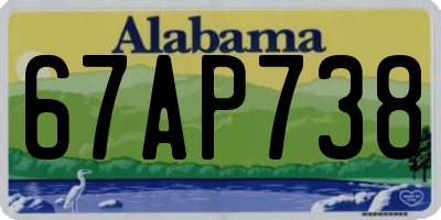 AL license plate 67AP738
