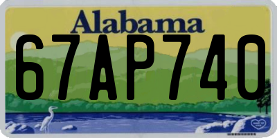 AL license plate 67AP740