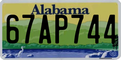 AL license plate 67AP744