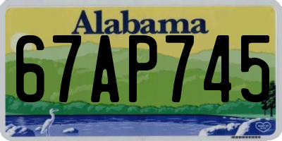 AL license plate 67AP745