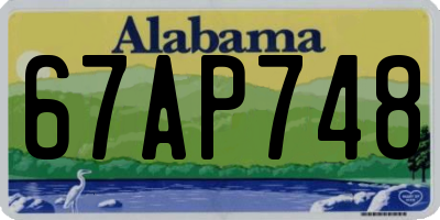 AL license plate 67AP748