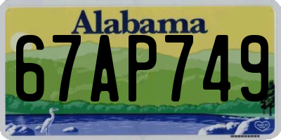 AL license plate 67AP749