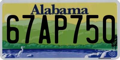 AL license plate 67AP750