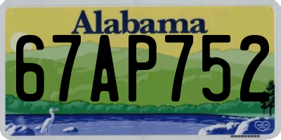 AL license plate 67AP752