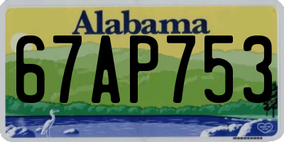 AL license plate 67AP753