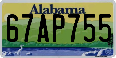 AL license plate 67AP755