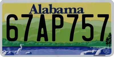 AL license plate 67AP757